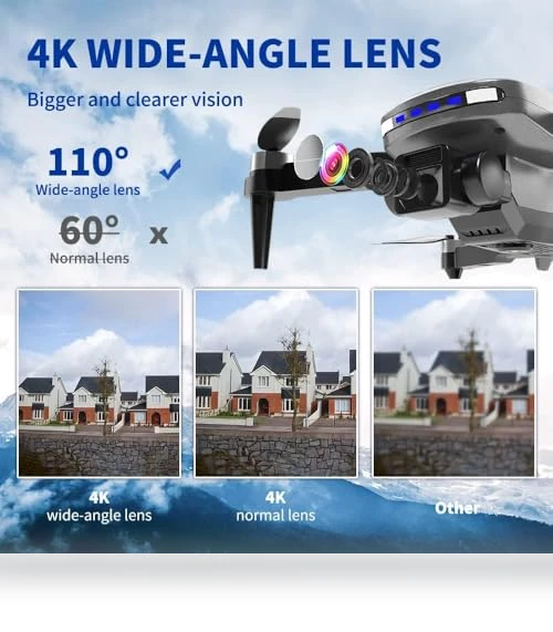 4K FPV Foldable Drone with Brushless Motor and Carrying Case — Drones, TizzyToy