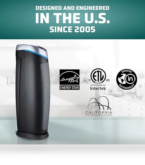 5-In-1 HEPA Air Purifier for Home, Large Rooms Up To 915 Sq. Ft. — Activated Carbon Air Purifiers, Guardian Technologies, LLC