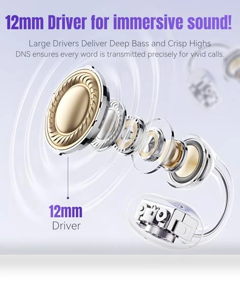 Clip on Earbuds Open Ear Wireless Bluetooth Headphones with Mic — Bluetooth Headsets, King Lucky