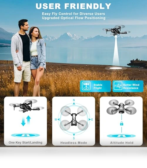 Foldable Mini Drone with 1080P Camera for Kids and Adults — Drones, REDRIE