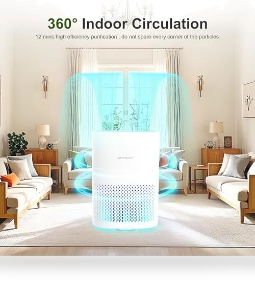 H13 True HEPA Air Purifier for Home - Portable Air Cleaner with Quiet Sleep Mode — Activated Carbon Air Purifiers, WATTSMART