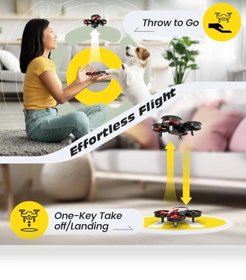 Mini Drone for Kids and Beginners with Auto Hovering and 3D Flips — Flying Toys, Holy Stone
