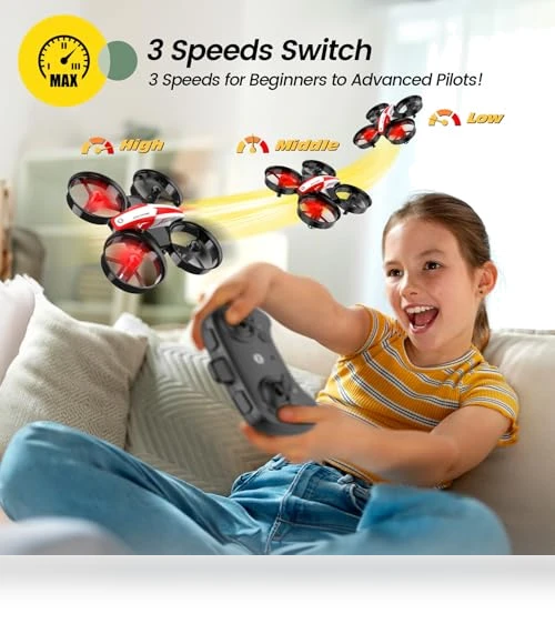 Mini Drone for Kids and Beginners with Auto Hovering and 3D Flips — Flying Toys, Holy Stone