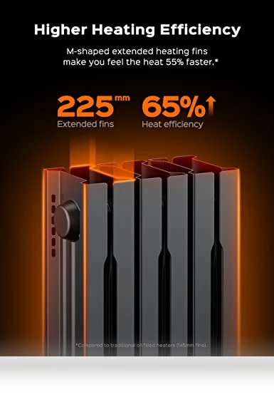 Oil Filled Radiator Heater with Remote Control, 4 Modes, Overheat & Tip-Over Protection — Portable Heating Solutions, Dreo