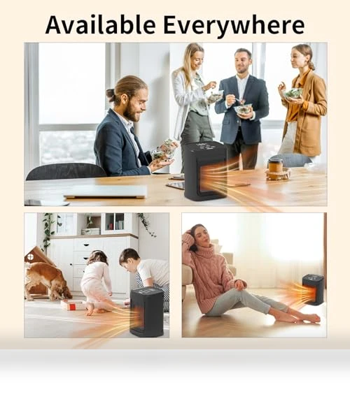 Portable Ceramic Space Heater with Adjustable Thermostat — Portable Heating Solutions, JNDRO