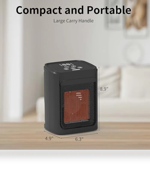 Portable Ceramic Space Heater with Adjustable Thermostat — Portable Heating Solutions, JNDRO