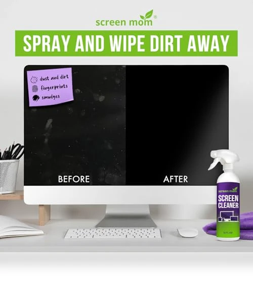 Screen Cleaner Spray and Microfiber Cloth — Screen Protectors, Screen Mom
