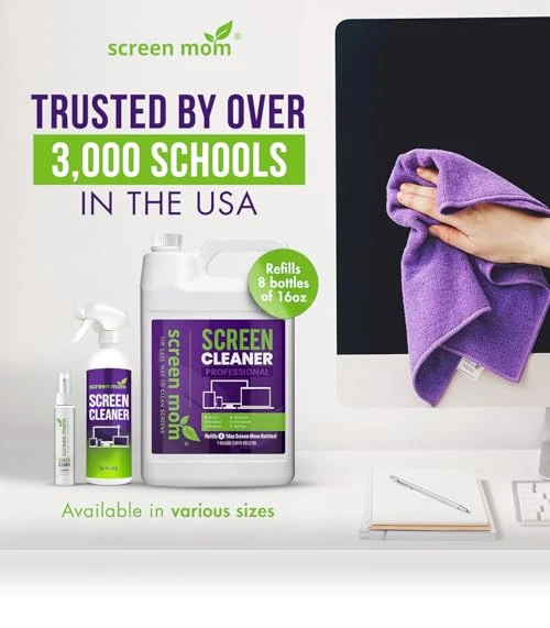 Screen Cleaner Spray and Microfiber Cloth — Screen Protectors, Screen Mom