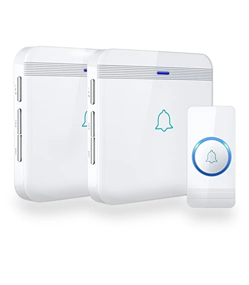 Wireless Doorbell Kit with 2 Plug-In Receivers, 52 Melodies, and LED Flash — Kits, AVANTEK