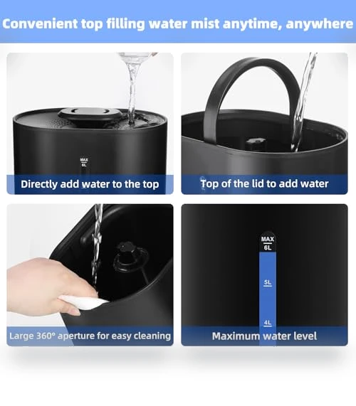 6L Humidifiers for Bedroom Large Room Home — Air Moisturizers, Coolfiqu