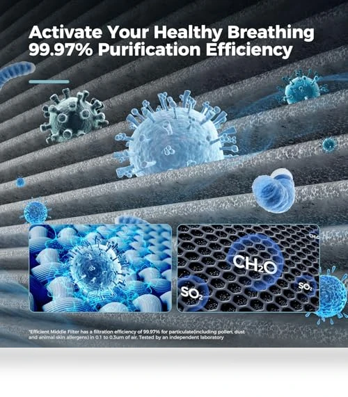 Air Purifier for Home Large Room — Activated Carbon Air Purifiers, AROEVE