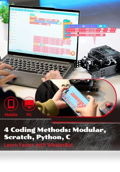 Coding & Remote Control Robot Kit for Kids — Interactive Figures & Robots, Whalesbot