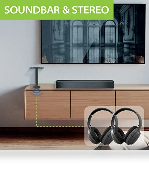 Dual Wireless Headphones for TV Watching — Over-Ear Headphones, Avantree