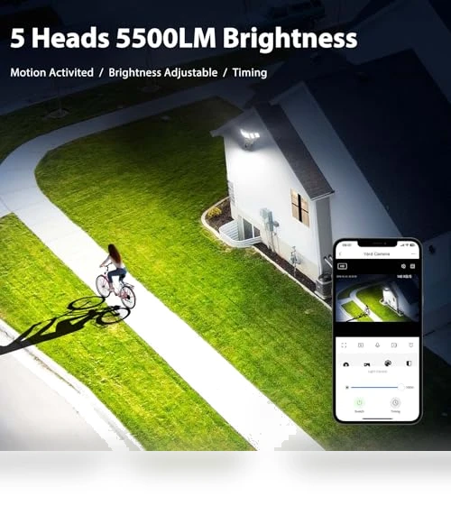 Floodlight Camera Outdoor — Smart Home Security, iMaihom