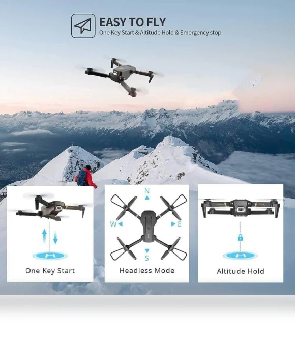 Foldable Mini Drone with Camera — Drones, 4DRC
