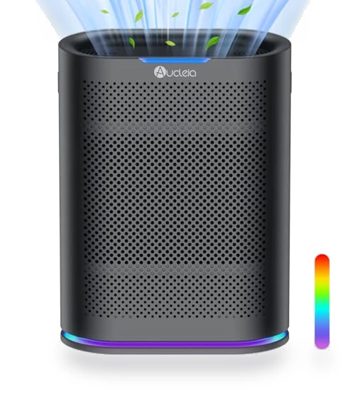 Large Room Air Purifier with Air Quality Monitor & Aromatherapy — Activated Carbon Air Purifiers, Aucleia