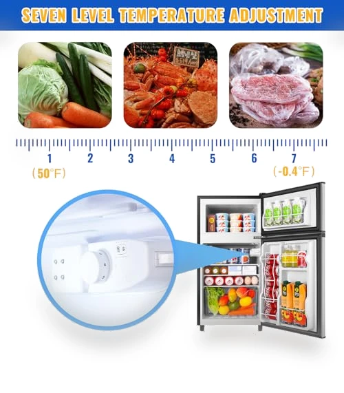 Mini Fridge with Freezer Compact Refrigerator — Mini Fridges, WANAI