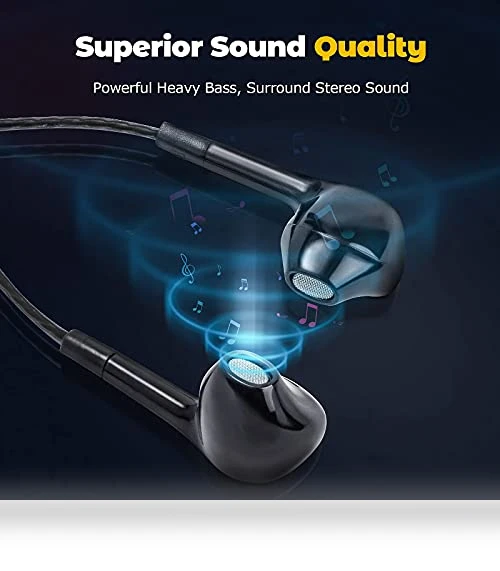 Noise Isolating Wired Earbuds with Microphone — In-Ear Headphones, Jogteg