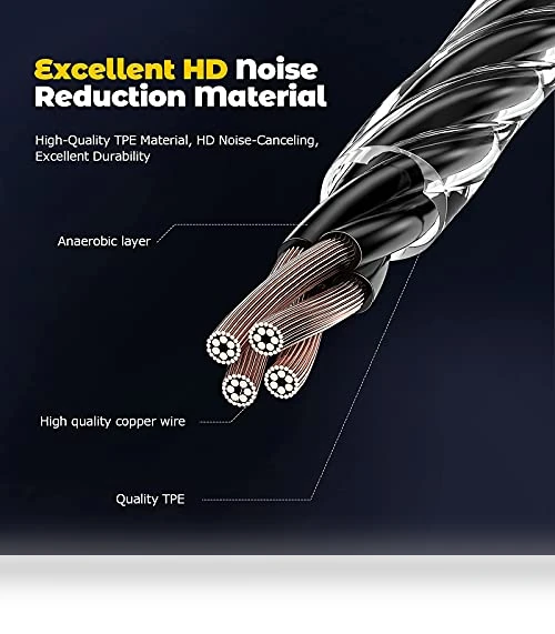 Noise Isolating Wired Earbuds with Microphone — In-Ear Headphones, Jogteg