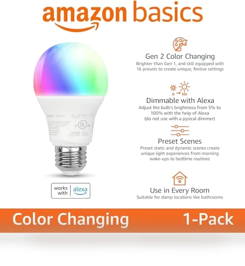 Smart A19 LED Light Bulb — LED, Amazon