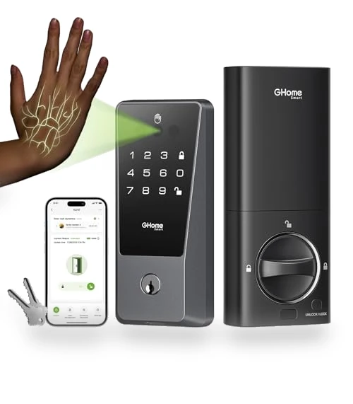 Smart Door Lock with Palm Vein Recognition — Smart Home Security, GHome Smart