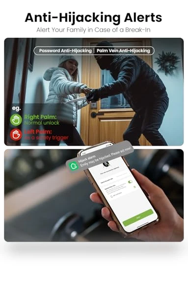 Smart Door Lock with Palm Vein Recognition — Smart Home Security, GHome Smart