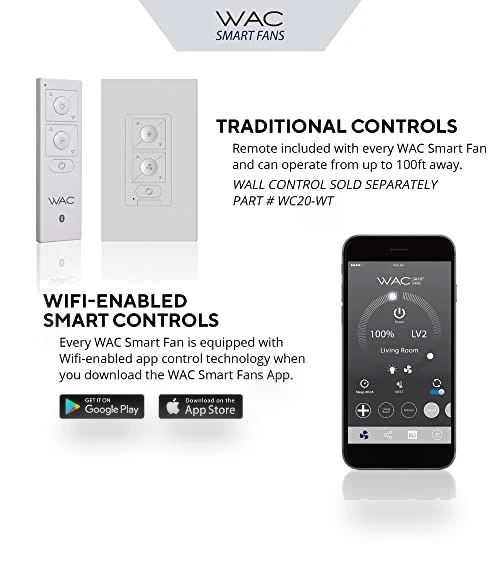 Smart Home Ceiling Fan with LED Light Kit — Ceiling Fan Lighting Solutions, WAC Lighting