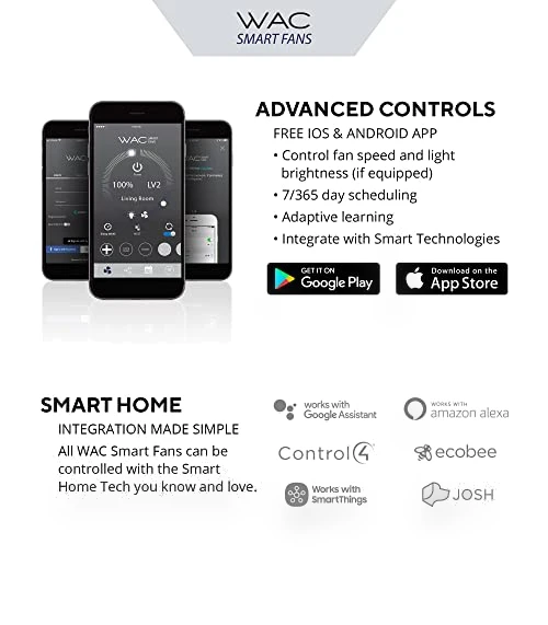 Smart Home Ceiling Fan with LED Light Kit — Ceiling Fan Lighting Solutions, WAC Lighting