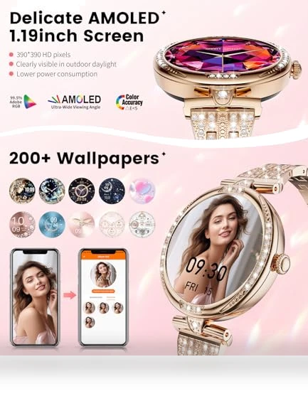 Smart Watch with Diamonds for Women — Smartwatches, LIGE