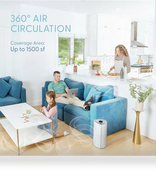 Smart WiFi & Voice Control True HEPA Air Purifier — Activated Carbon Air Purifiers, BlissAer