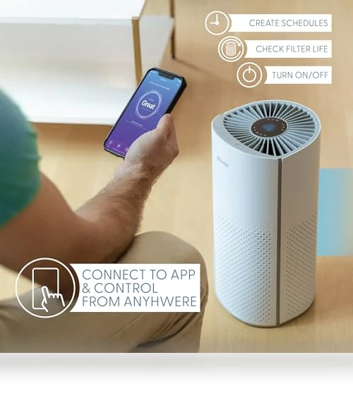 Smart WiFi & Voice Control True HEPA Air Purifier — Activated Carbon Air Purifiers, BlissAer