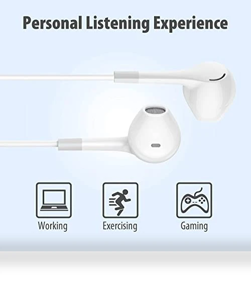 Wired Earbuds with Heavy Bass Stereo — In-Ear Headphones, HUOMU