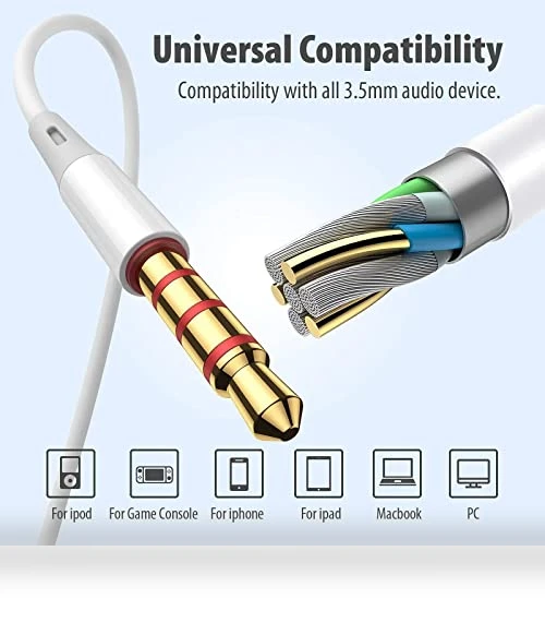 Wired Earbuds with Heavy Bass Stereo — In-Ear Headphones, HUOMU