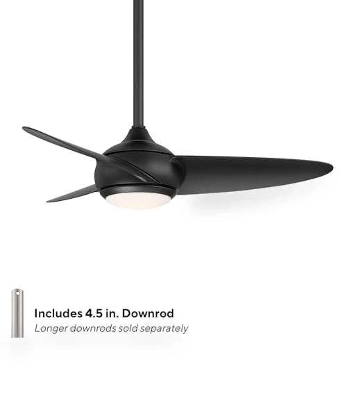 3-Blade Smart Home Ceiling Fan with LED Light Kit — Ceiling Fan Wall Controls, WAC Lighting