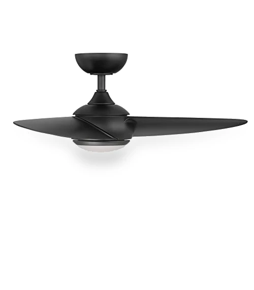 3-Blade Smart Home Ceiling Fan with LED Light Kit — Ceiling Fan Wall Controls, WAC Lighting