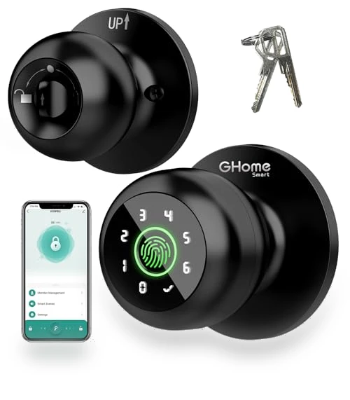 4-in-1 Smart Door Knob Fingerprint Door Lock — Smart Home Security, GHome Smart