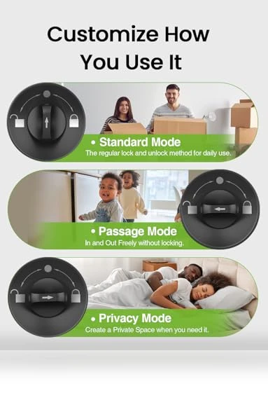 4-in-1 Smart Door Knob Fingerprint Door Lock — Smart Home Security, GHome Smart