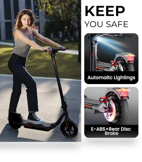 Electric Scooter with 10" Tires and 600W Peak Motor — Electric Self-Balancing Scooters, SISIGAD