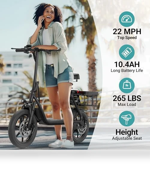 Electric Scooter with Seat — Electric Vehicles, NAVIC