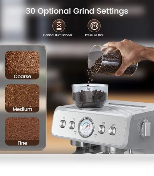 Espresso Machine with Grinder — Coffee & Espresso Combos, Electactic