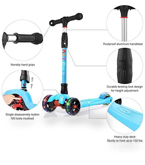 Kick Scooter with Light-Up Wheels — Electric Vehicles, Allek