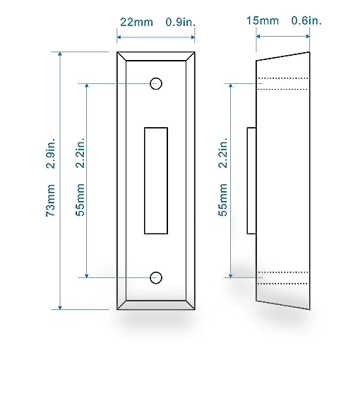 LED Lighted Doorbell Button Push Switch — Wall Lighting, WESUA