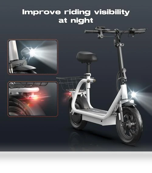 Peak 1200W Electric Scooter with Seat — Push Scooters, Caroma