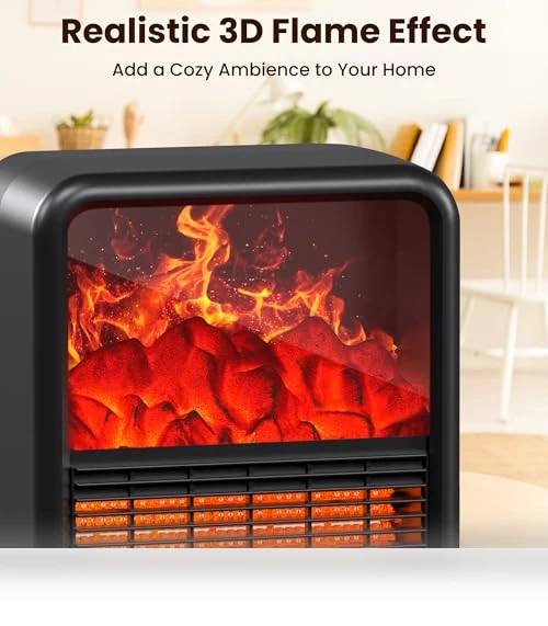 Portable Space Heater with 3D Flame Effect — Portable Heating Solutions, Alpaca
