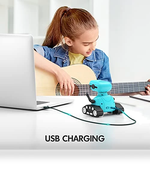 Rechargeable RC Robot Toy with Music and LED Eyes — Interactive Figures & Robots, ALLCELE