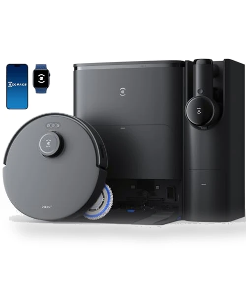 Robot Vacuum and Mop, All-in-One Cleaning Hub — Smart Cleaning Robots, ECOVACS