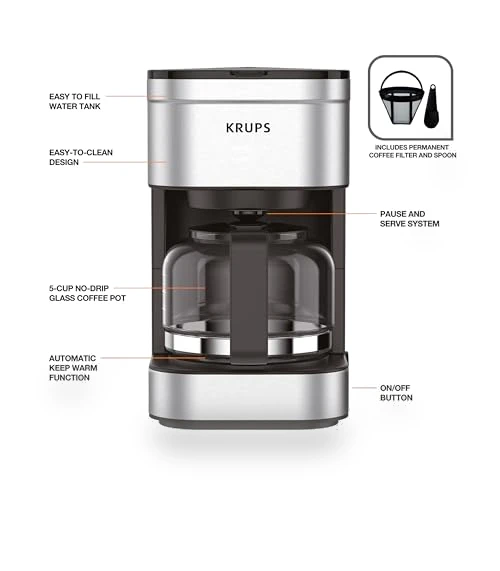 Simply Brew Compact Coffee Maker — Beverage Warmers, KRUPS