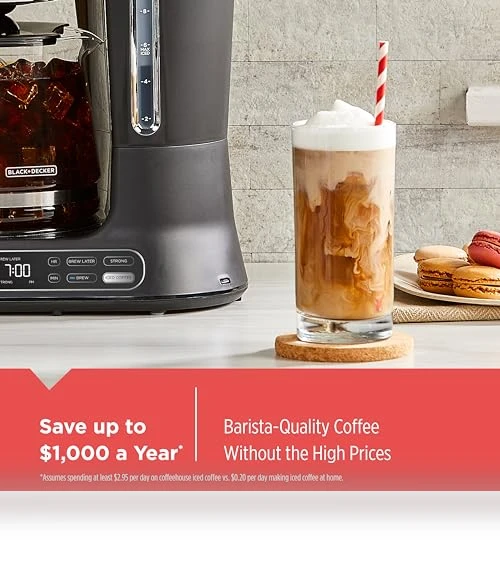 Split Brew 12-Cup Digital Coffee Maker — Electric Blade Coffee Grinders, BLACK+DECKER