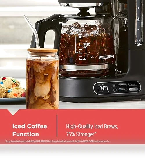 Split Brew 12-Cup Digital Coffee Maker — Electric Blade Coffee Grinders, BLACK+DECKER