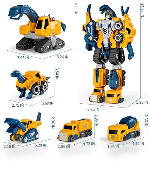 Toddler Robot Construction Vehicles Set — Construction Kits, MIEBELY